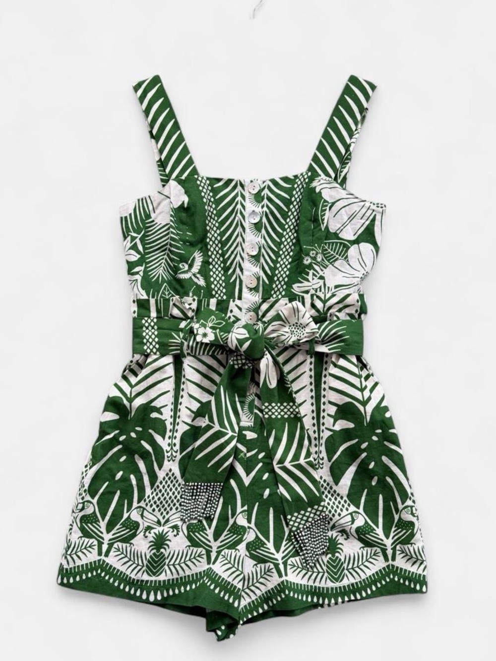 NWT FARM RIO Off-White Macaw Elegance Romper - Picture 3 of 13